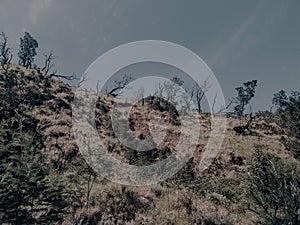 view mountain sunset evening