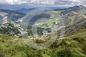 View from a mountain to a valley