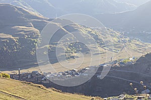 View of a mountain village