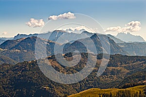 View of mountains in austrian Alps