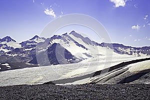 View on mountains from big caucasian ridge