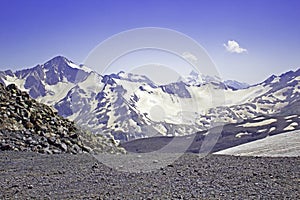 View on mountains from big caucasian ridge