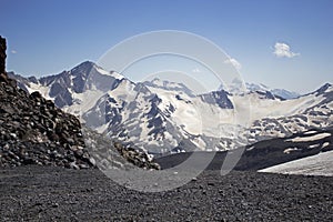 View on mountains from big caucasian ridge