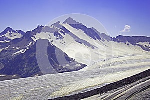 View on mountains from big caucasian ridge