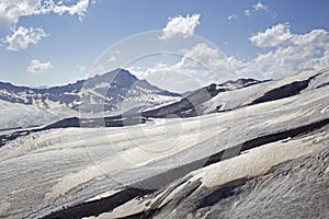 View on mountains from big caucasian ridge