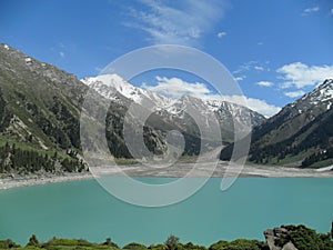 View of mountains covered with snow