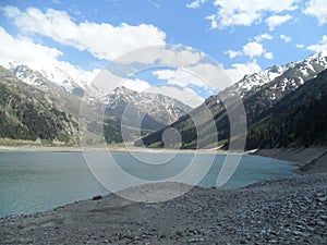 View of mountains covered with snow