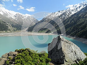 View of mountains covered with snow