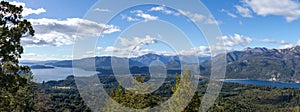 View of the mountains, forests and plants of Circuito Chico, Argentina