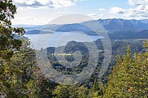 View of the mountains, forests and plants of Circuito Chico, Argentina