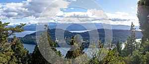 View of the mountains, forests and plants of Circuito Chico, Argentina