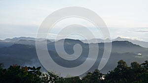 View of the mountains from a high vantage point