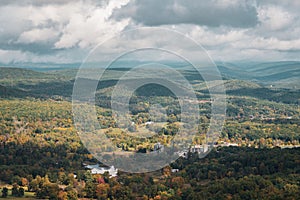 View of mountains near Ellenville, in the Shawangunk Mountains, New York