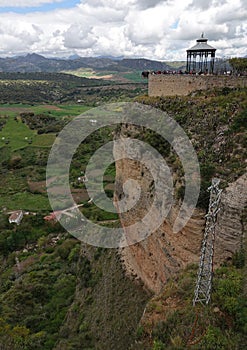 View at Balcon del Cono Mirador of Ronda in Andalusia, Spain photo