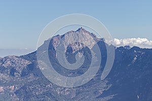 View of the mountains near Valldemosa in Mallorca Balearic islands photo