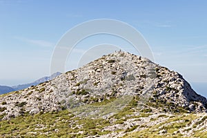 View of the mountains near Valldemosa in Mallorca Balearic islands photo