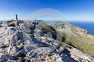 View of the mountains near Valldemosa in Mallorca Balearic islands photo