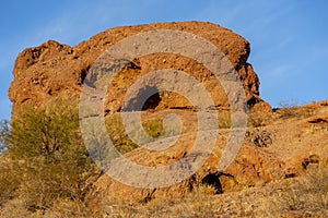 View Of The Mountains At Papago Park In Phoenix, Arizona