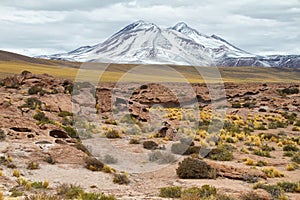 View of mountains and red rock formations in Sico Pass photo