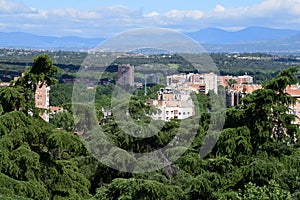 View of Mountains from Palacio Real de Madrid - Royal Palace of Madrid, Spain