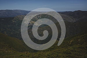 A view of the mountains in Serra da Estrella, Portugal.