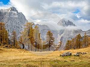 View of mountains from Slemenova spica, Eslovenia photo