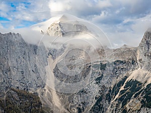 View of mountains from Slemenova spica, Eslovenia photo