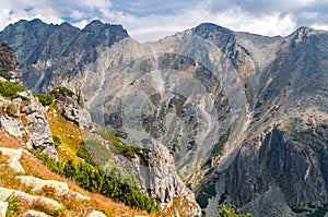 Pohľad na hory zo Soliska vo Vysokých Tatrách