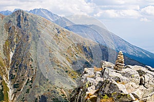 Pohled na hory ze Soliska ve Vysokých Tatrách, Slovensko