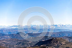 View of the mountains at the top of Mont-Ventoux