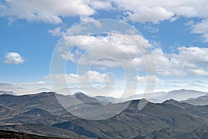 View of the mountains at the top of Mont-Ventoux