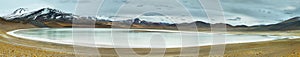 View of mountains and Tuyajto lagoon in Sico Pass photo