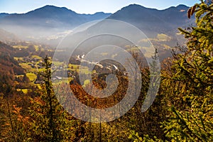 View of mountians and a valley