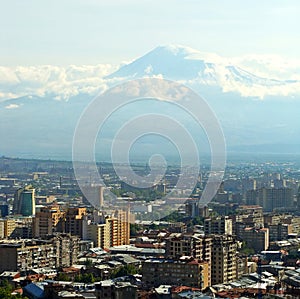 View on Mt. Ararat at Yerevan.