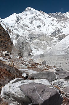 View of Mt Cho Oyu, Gokyo, Solu Khumbu, Nepal photo