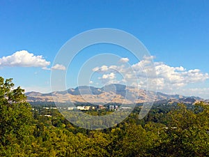 View of Mt Diablo and downtown Walnut Creek