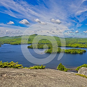 View from Mt. Megunticook, Camden, Maine, New England, USA