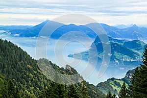 View from Mt. Pilatus, Lake Luzern, Switzerland