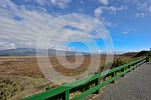 View of Mt Ruapehu from desert road in New Zealand