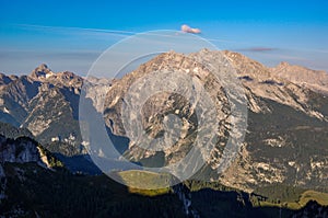 view of Mt. Watzmann, Berchtesgaden national park, Germany
