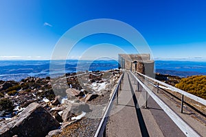 View from Mt Wellington over Hobart Tasmania Australia