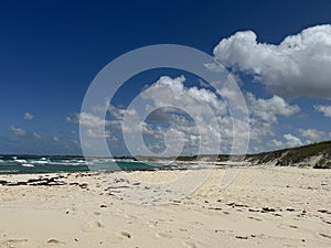 View of the Mudjin Harbor on Middle Caicos in the Turks and Caicos Islands
