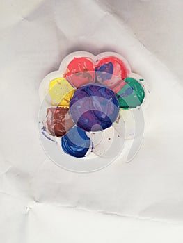 View of multicolour in single palette