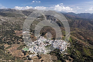 View of the municipality of Parauta in the Genal valley region, Malaga. photo