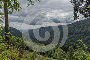 View for Muranska planina national park in summer color day