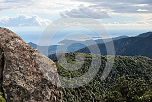 View of Muravera coast from Sette Fratelli peaksst photo