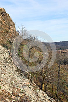 View of the Mures river from Soimos Fortress.