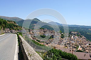 View of Muro Lucano, in Potenza province, Italy