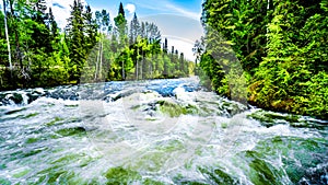 View of Murtle River during high snow melt, in Wells Gray Provincial Park, BC, Canada