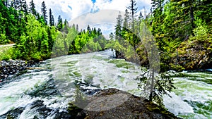 View of Murtle River during high snow melt, in Wells Gray Provincial Park, BC, Canada